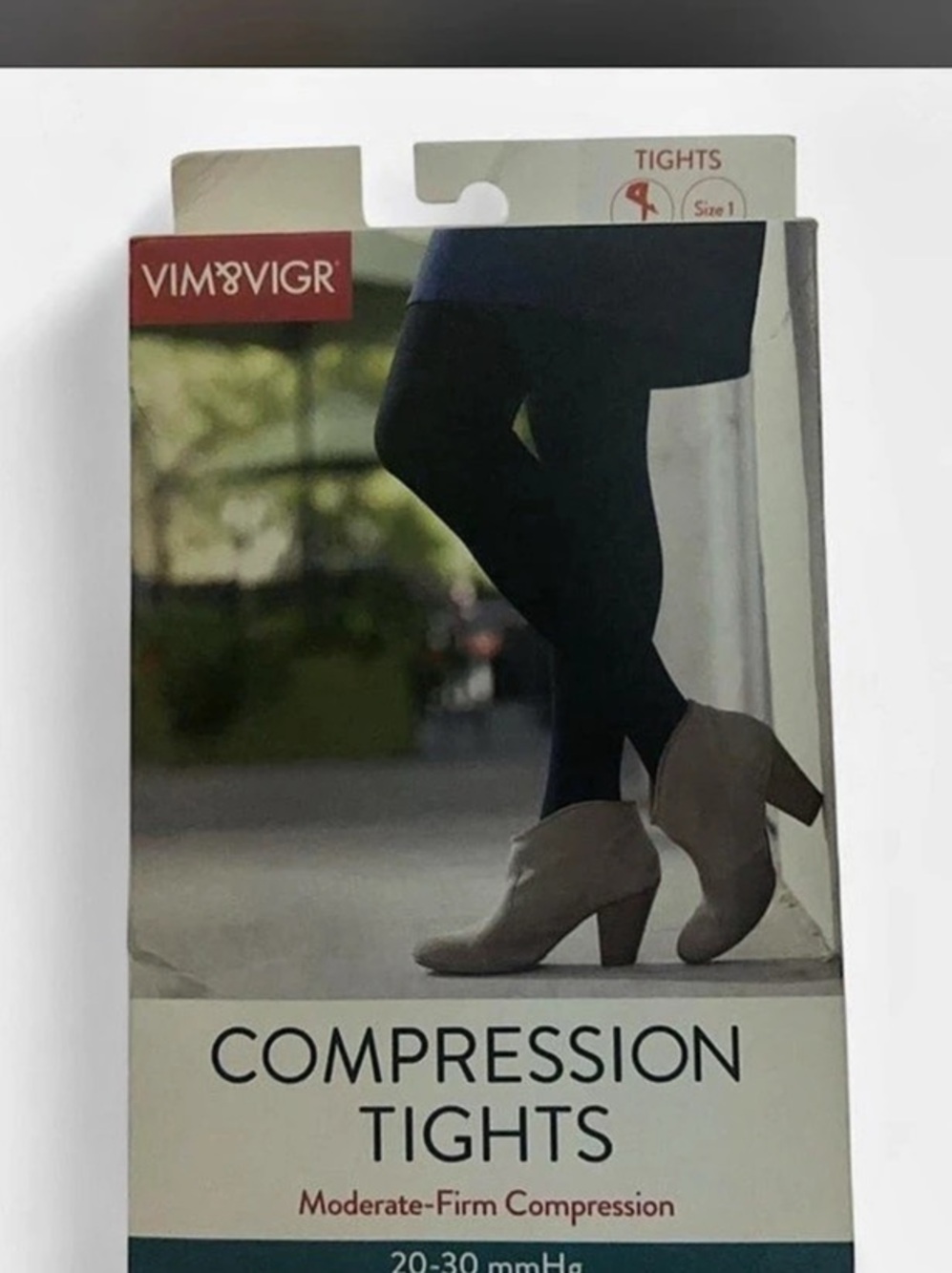 Compression Tights Compression 20-30 mmHg Black Medium